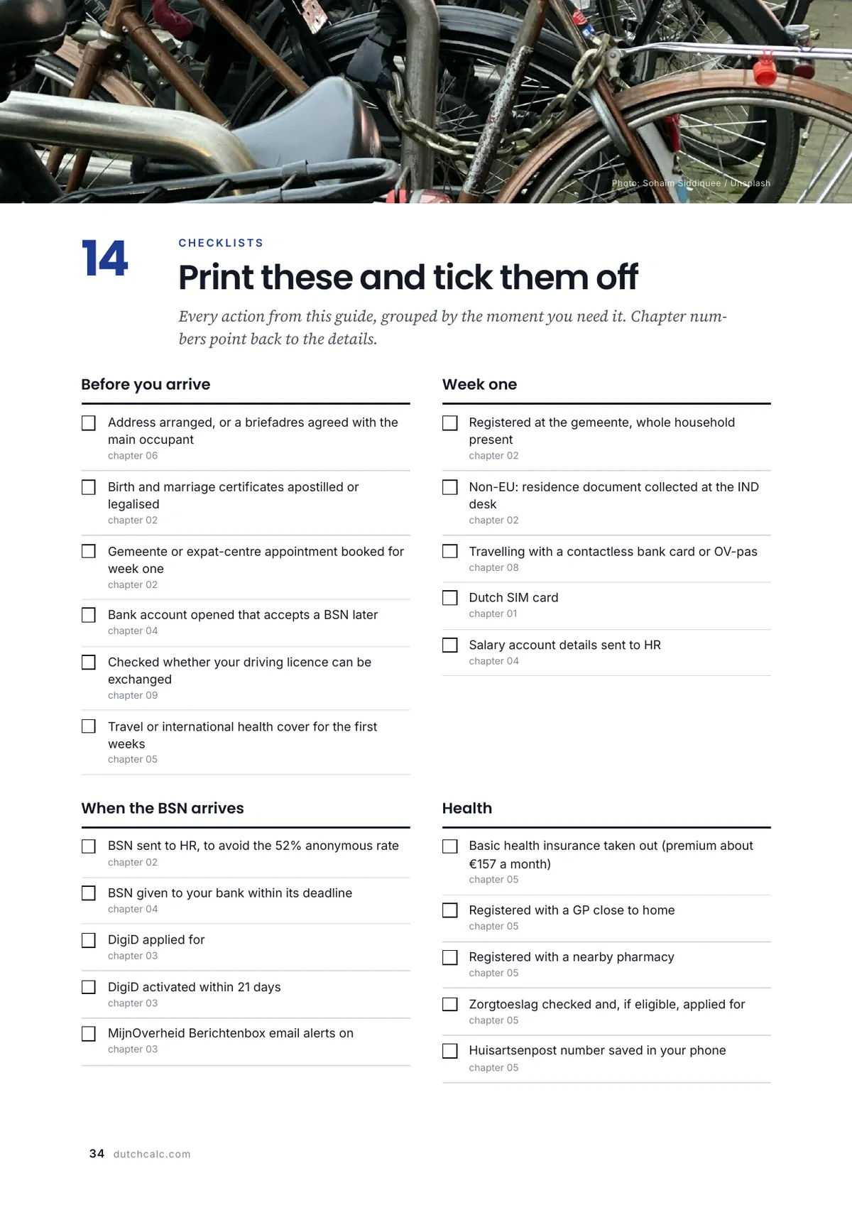 Sample page 4 of The Netherlands Arrival Kit